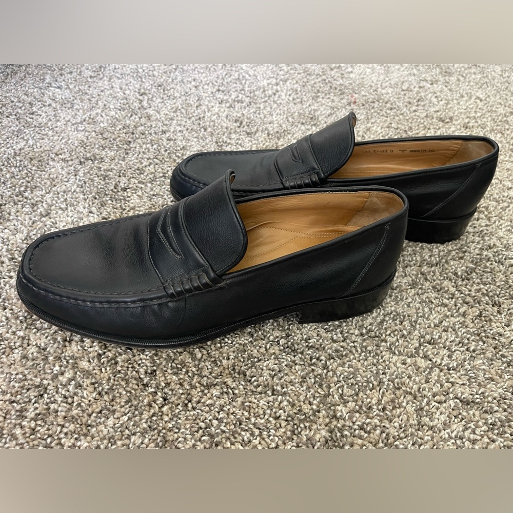 Men’s Bally Switzerland Anaxim Black Leather Loafers Size 12 - Picture 3 of 8